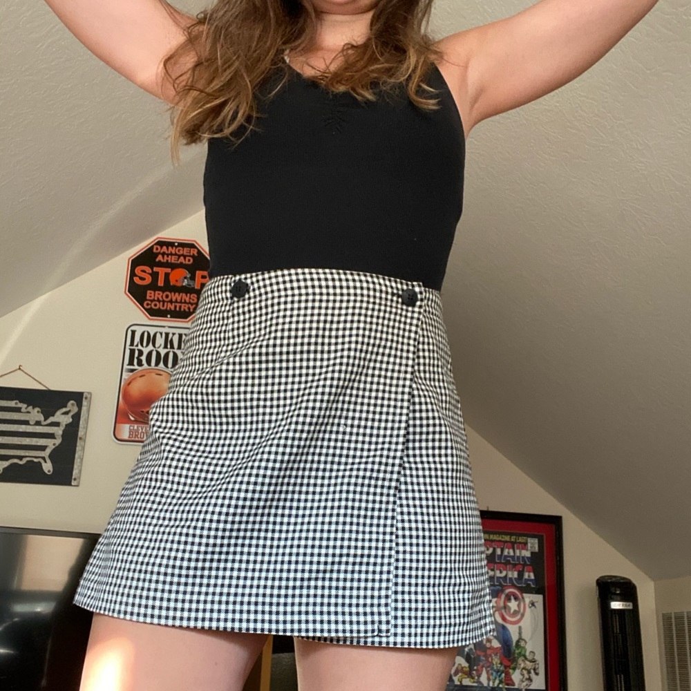 Plaid Layered Skort
